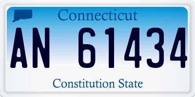 CT license plate AN61434