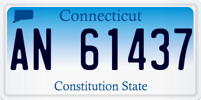 CT license plate AN61437