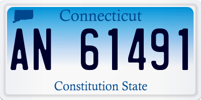 CT license plate AN61491