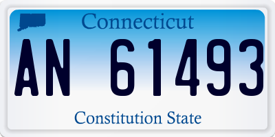 CT license plate AN61493
