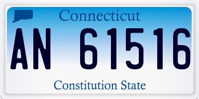 CT license plate AN61516