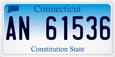 CT license plate AN61536