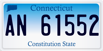 CT license plate AN61552
