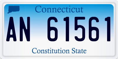 CT license plate AN61561