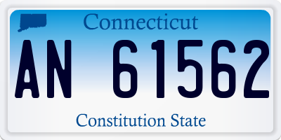 CT license plate AN61562