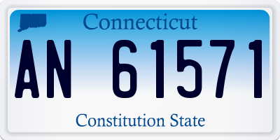 CT license plate AN61571