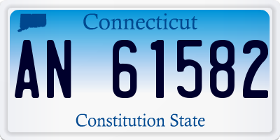 CT license plate AN61582