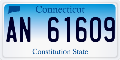 CT license plate AN61609