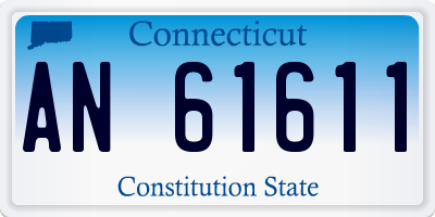CT license plate AN61611