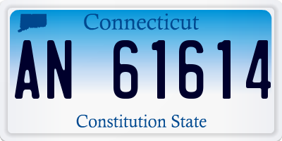 CT license plate AN61614