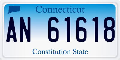 CT license plate AN61618