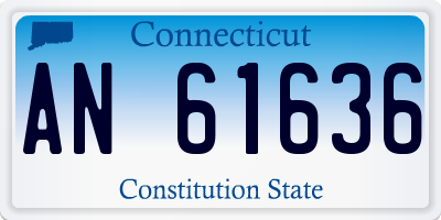 CT license plate AN61636
