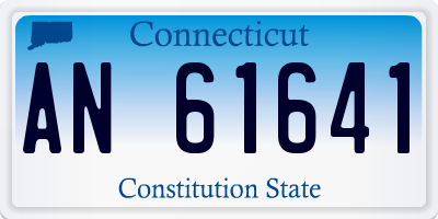 CT license plate AN61641