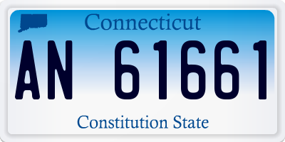 CT license plate AN61661