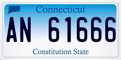 CT license plate AN61666