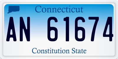 CT license plate AN61674
