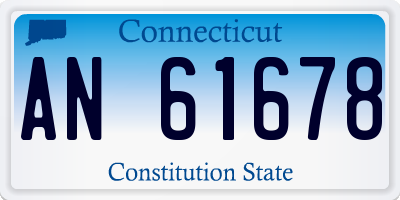 CT license plate AN61678