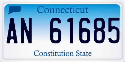 CT license plate AN61685