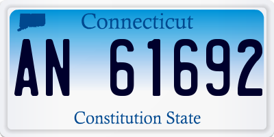 CT license plate AN61692