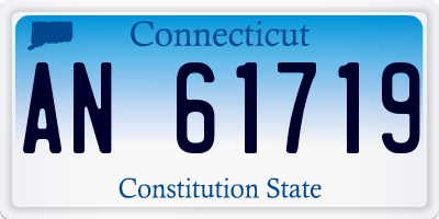 CT license plate AN61719