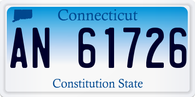 CT license plate AN61726
