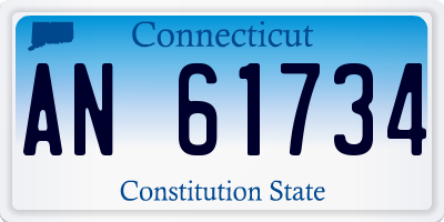 CT license plate AN61734