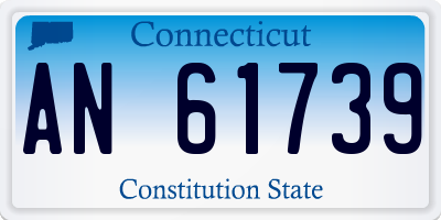 CT license plate AN61739
