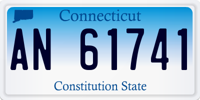 CT license plate AN61741