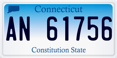 CT license plate AN61756