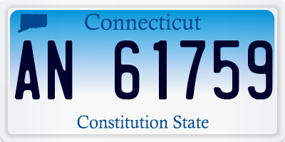 CT license plate AN61759
