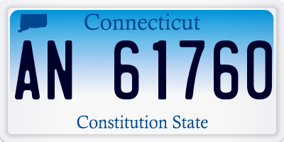CT license plate AN61760