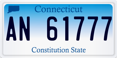 CT license plate AN61777