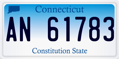 CT license plate AN61783