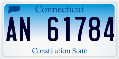 CT license plate AN61784
