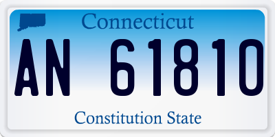 CT license plate AN61810