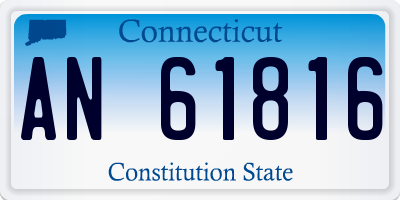 CT license plate AN61816