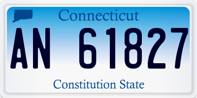 CT license plate AN61827