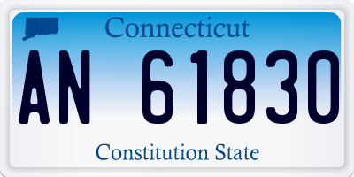 CT license plate AN61830