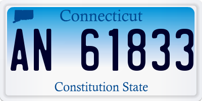 CT license plate AN61833