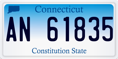 CT license plate AN61835