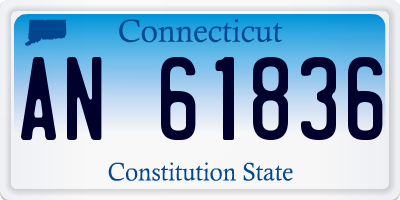 CT license plate AN61836
