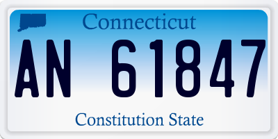 CT license plate AN61847