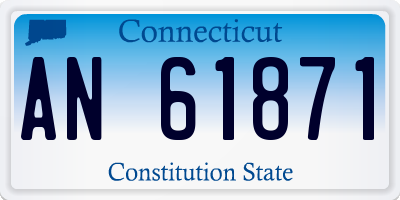 CT license plate AN61871