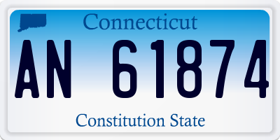 CT license plate AN61874