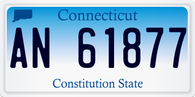 CT license plate AN61877