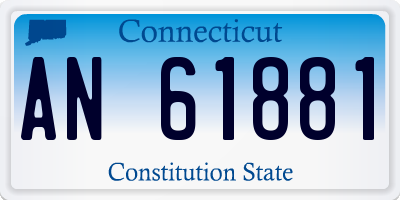 CT license plate AN61881