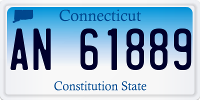 CT license plate AN61889