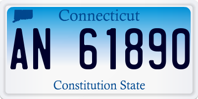 CT license plate AN61890