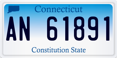CT license plate AN61891