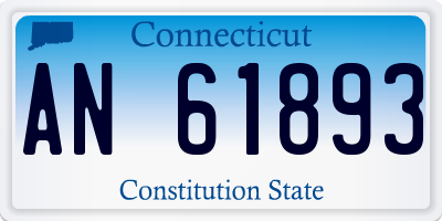 CT license plate AN61893